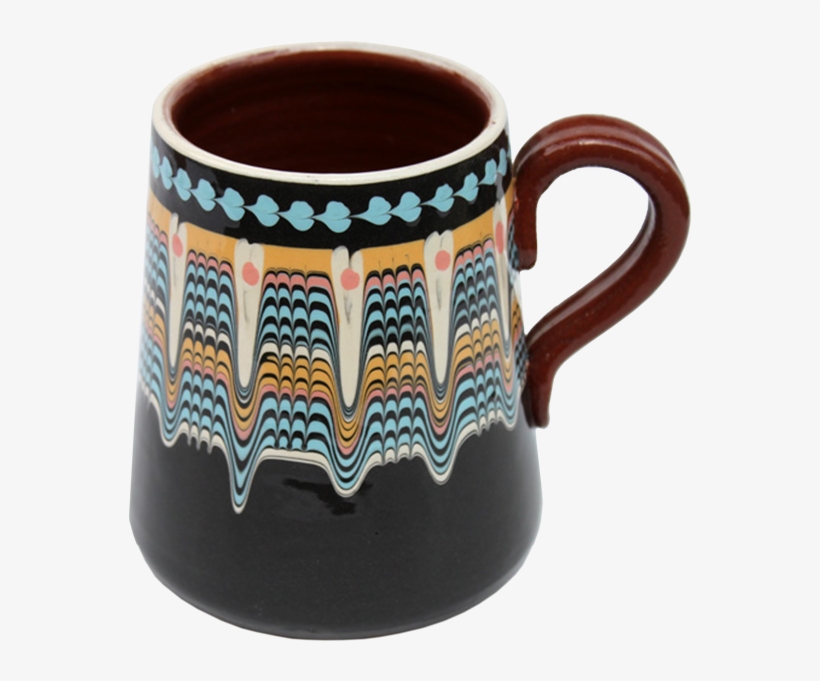 Pottery Black Beer Mug - Bulgarian Ceramic Cups, transparent png download