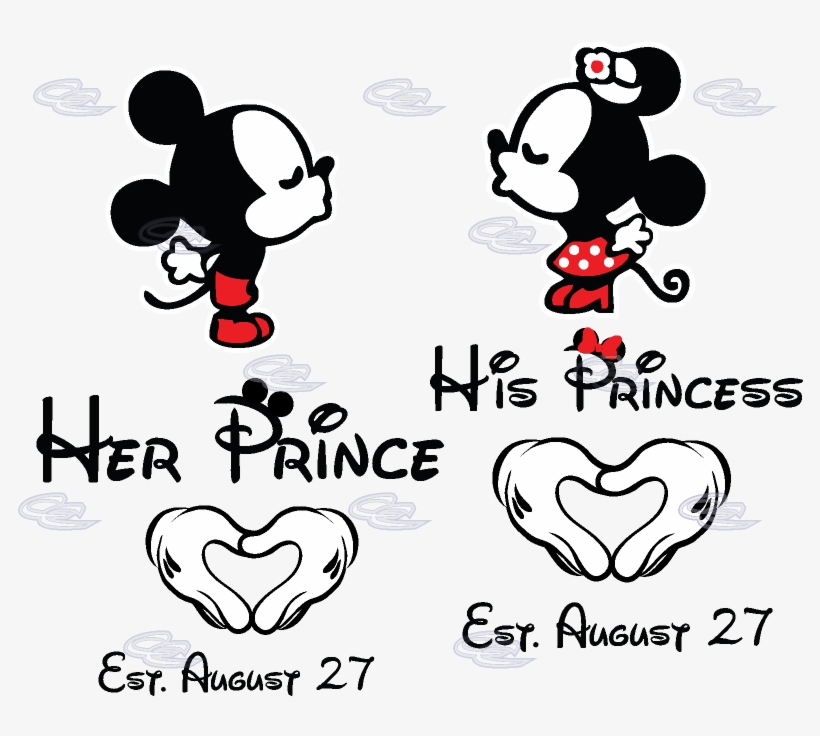 Her Prince His Princess Little Mickey Minnie Mouse - I M Hers He's Mine, transparent png download
