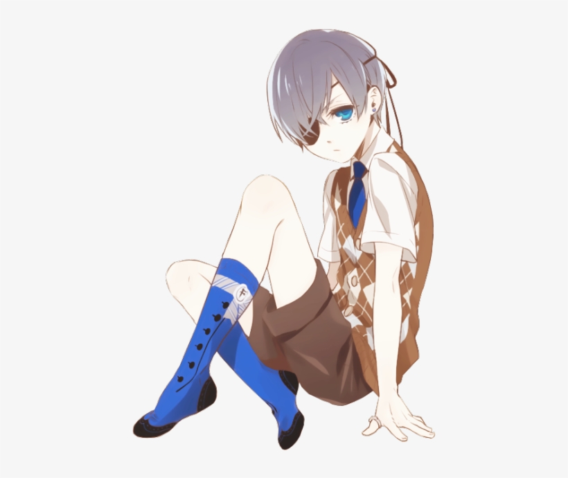 “ Transparent Cutie Wearing Socks For Your Blog - Black Butler No Background, transparent png download