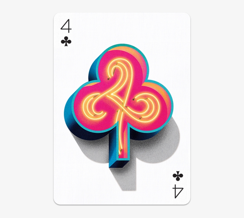 4 Of Clubs By Jeff Rogers - Playing Card, transparent png download