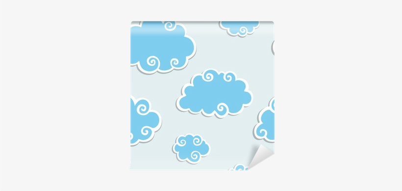 Blue Clouds With White Border - Clouds Border, transparent png download