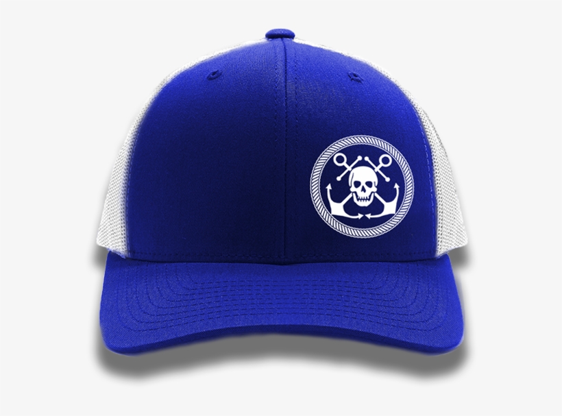 Royal Blue Anchor & Skull Flexfit Trucker Hat - Hat, transparent png download