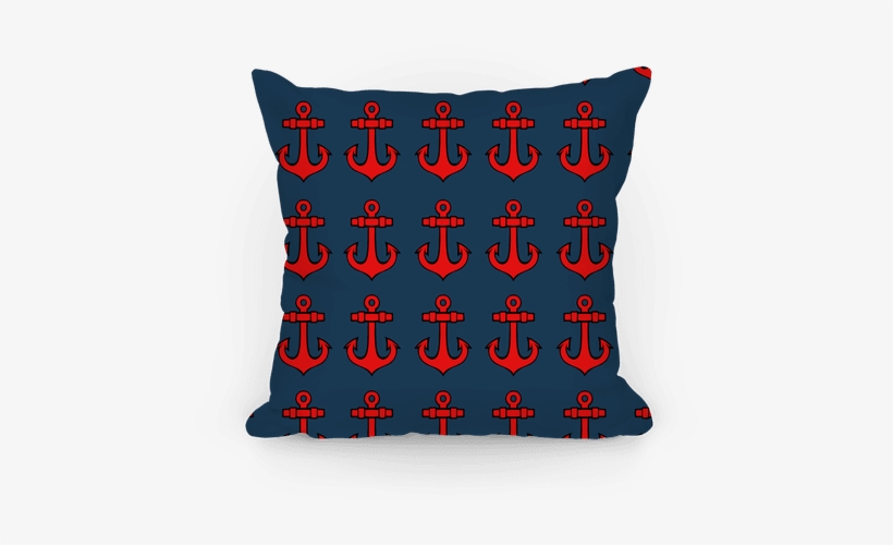 Blue Anchor Pattern Pillow - Going For A Nap, transparent png download