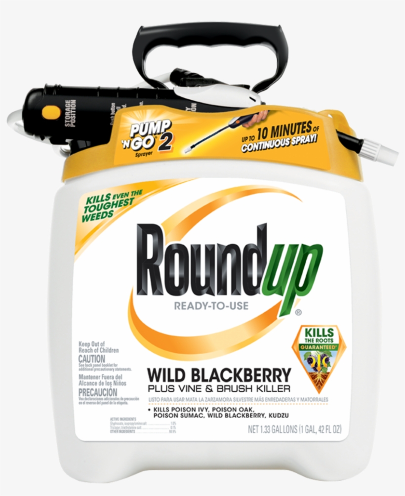 Roundup Ready To Use Wild Blackberry Plus Vine & Brush - Roundup 5007410 1 Gal. Poison Ivy Plus Tough Brush, transparent png download