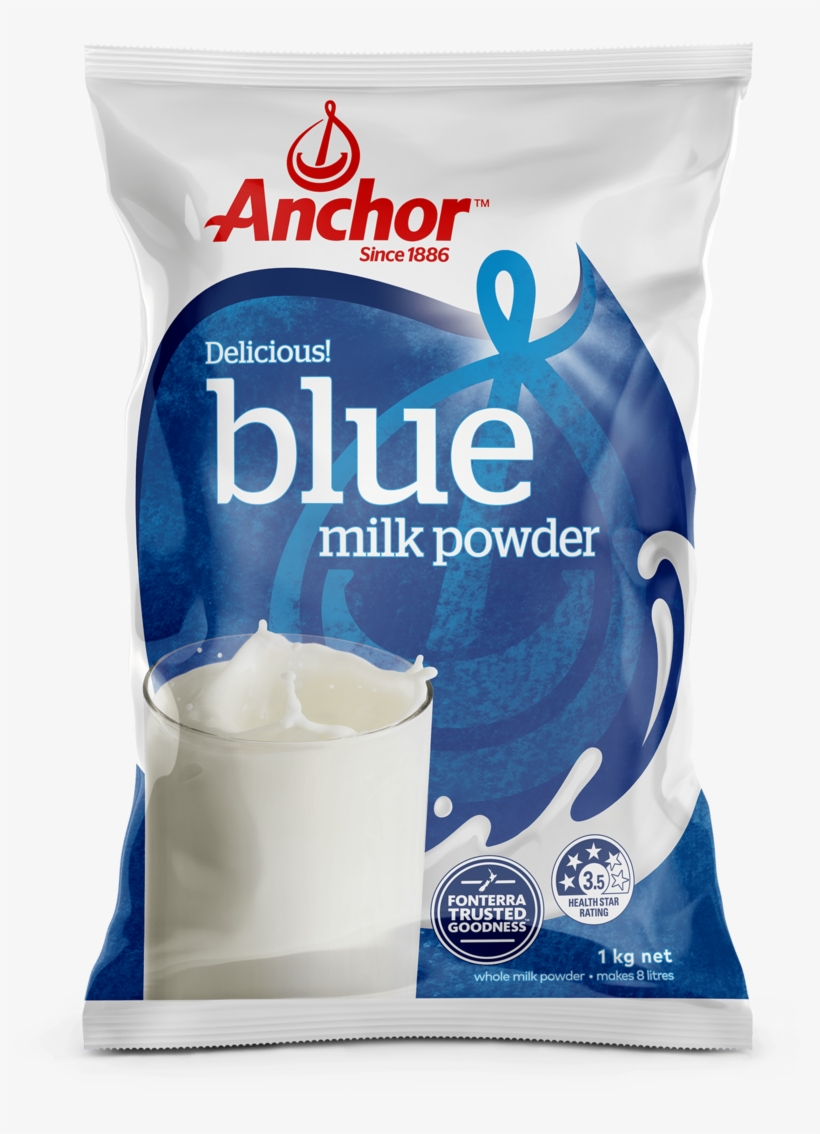 Anchor Instant Whole Milk Powder 1kg Pack - Anchor Trim Milk Powder, transparent png download