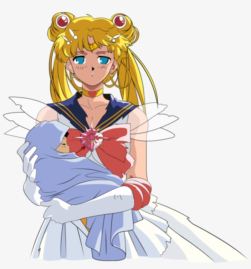 Hotaru Reborn - Sailor Moon And Hotaru, transparent png download