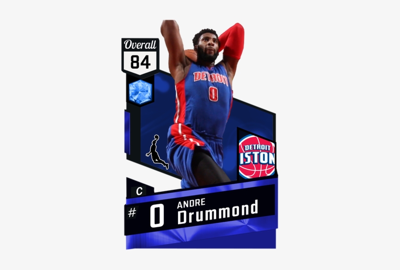 '13 Andre Drummond Sapphire Card - Team Logo Detroit Pistons, transparent png download