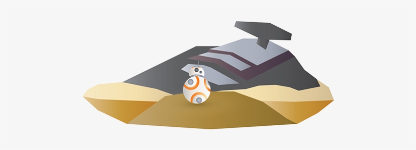 Bb-8 Explores New Worlds - Illustration, transparent png download