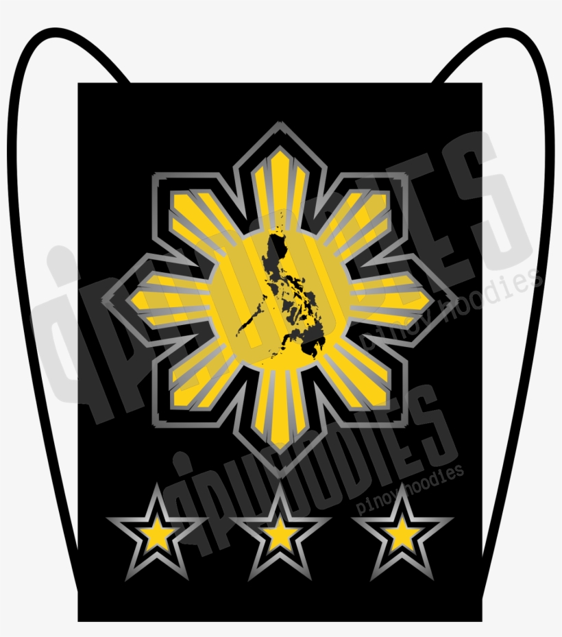 Sun, And Three Stars, And "anthem Phoodies Bag\ - Philippine Map, transparent png download