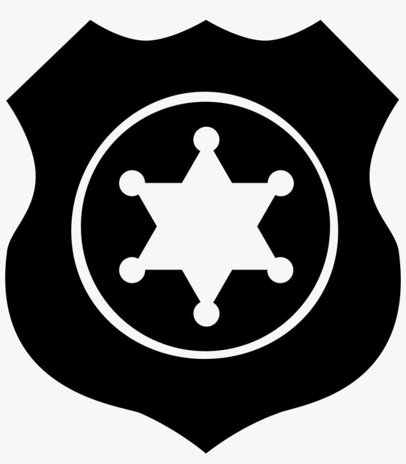 Badge Sheriff Comments - Black Cat Face Clipart, transparent png download