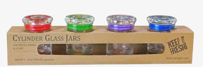 3oz Glass Jar/glass Lid/assortment Seal - Color Box Glass Storage Jar, transparent png download