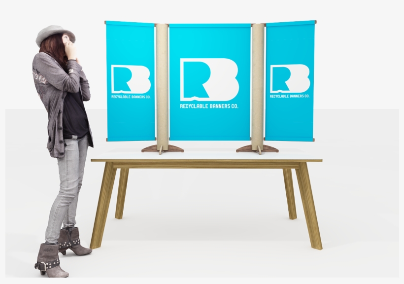 Bamboo Tabletop Banner Stands - Table Top Banner Stand, transparent png download