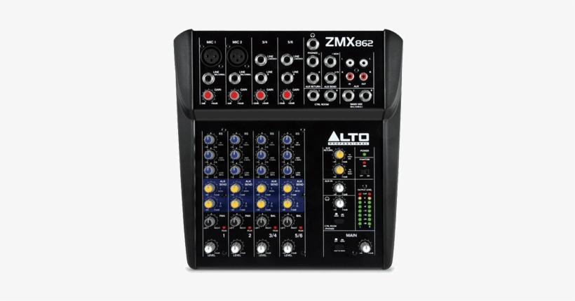 If - Alto Professional Zmx862 6 Channel Compact Mixer, transparent png download