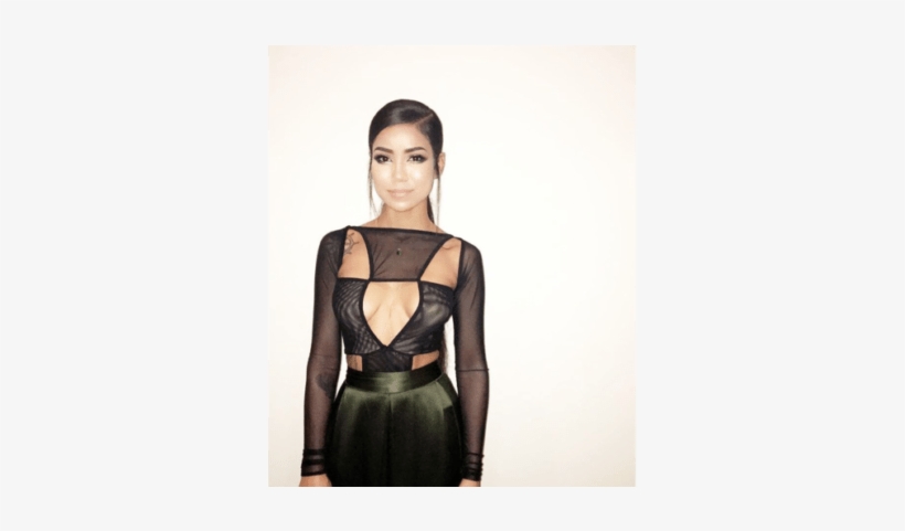 Jhene Aiko Hints Breakup With Big Sean After Cheating - Jhene Aiko In Olive Satin Maxi, transparent png download