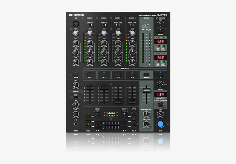 Pro Mixer Djx750 - Behringer Djx750 Dj Mixer, transparent png download