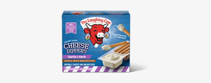 Creamy Swiss Garlic & Herb With Whole Grain Breadsticks - Laughing Cow Cheese Cups, transparent png download