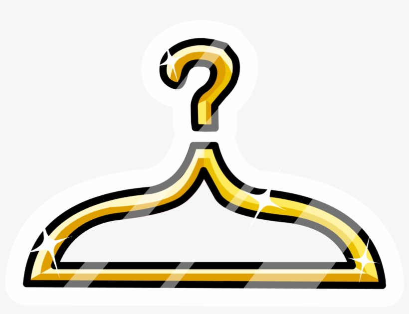 Golden Hanger Pin Icon - Club Penguin Gold Pin, transparent png download