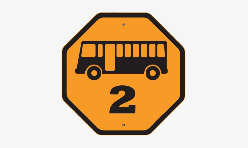 Astória Bus Stop - Yellow Bus Stop Sign, transparent png download