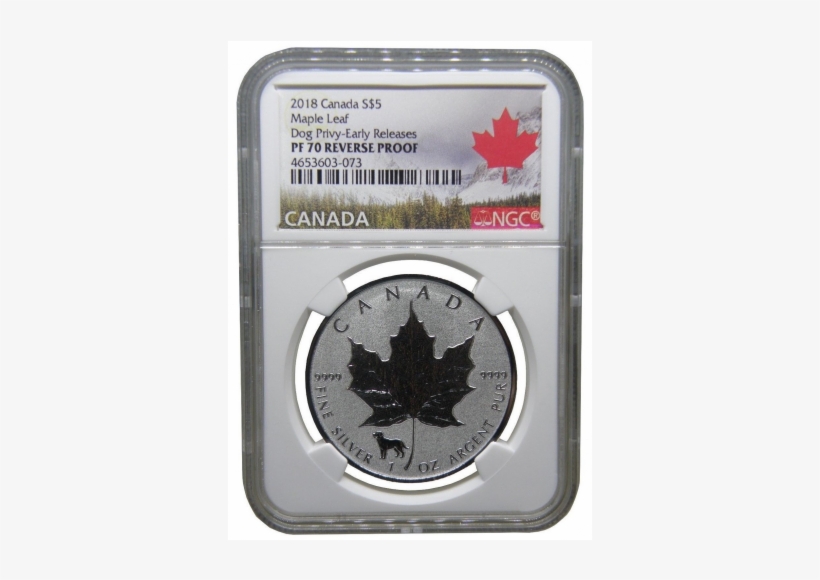 2018 Canada Reverse Proof Dog Privy Mark Red Maple - Maple, transparent png download