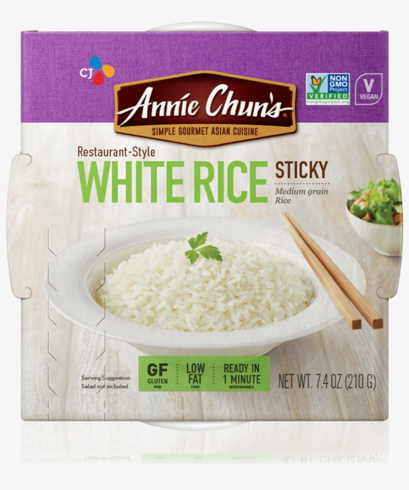 Restaurant-style White Rice Sticky - Annie Chun's Organic Seaweed Snacks Sea Salt 0.35 Oz, transparent png download