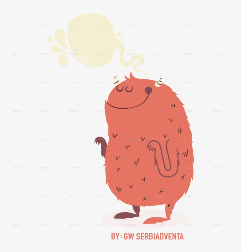 Cute Monster Illustration - Cute Illustrations Png, transparent png download