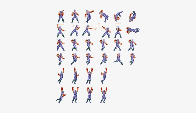 Ryu Hayabusa - Ninja Gaiden Ryu Sprites, transparent png download