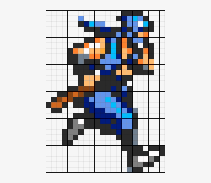 Ryu Hayabusa Perler Bead Pattern / Bead Sprite - Ryu Hayabusa Perler Beads, transparent png download