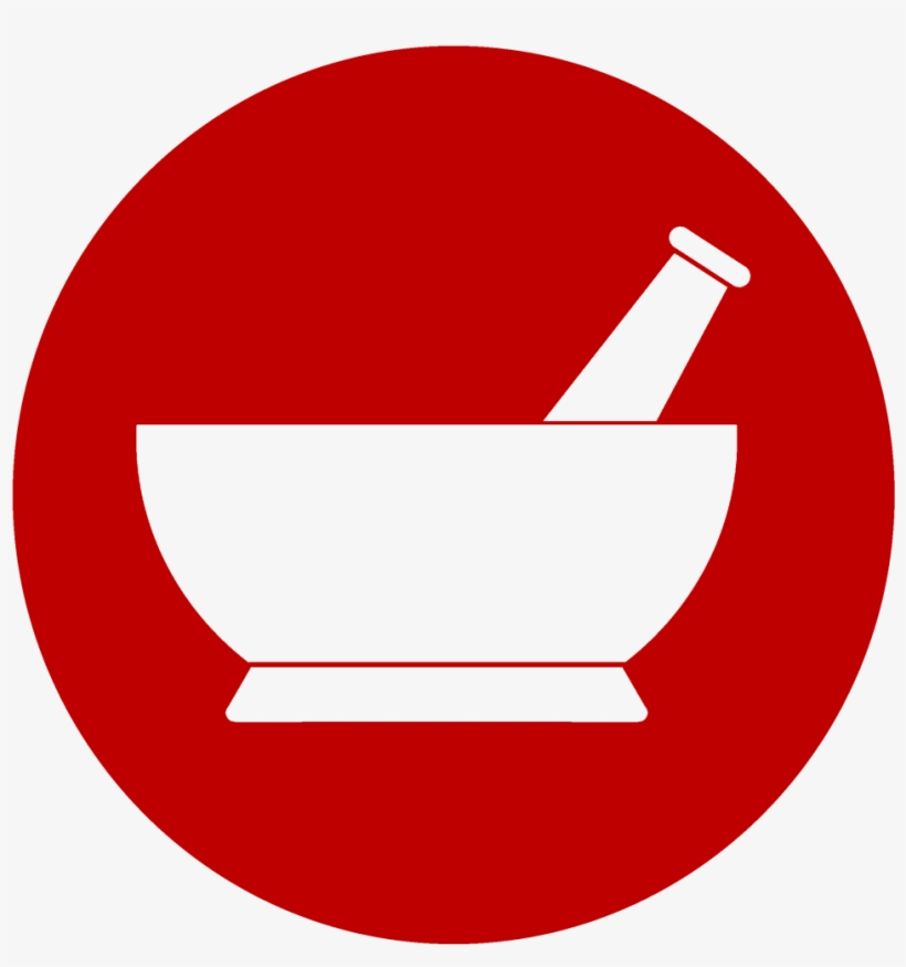 Red Circle Mortar And Pestle Merchandise - Mortar And Pestle, transparent png download