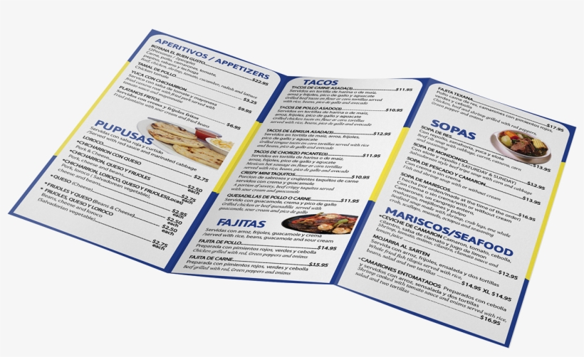 Marketing Collateral For Multicultural Restaurants - Brochure, transparent png download