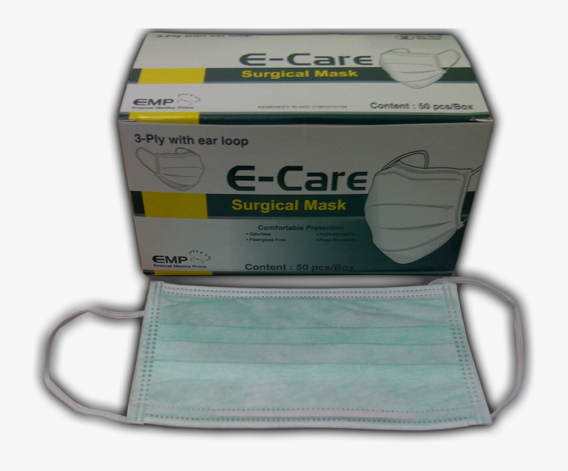 E Care E Care Surgical Mask E Care Earloop - Masker E Care, transparent png download