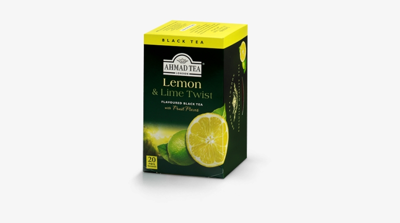 Lemon & Lime Twist Tea - Ahmad Tea Lemon Lime Twist, transparent png download