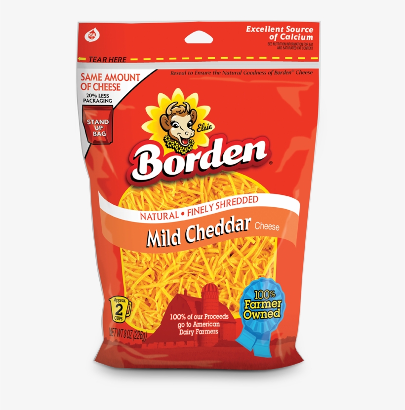 Shredded Cheese Png Download - Borden Cheddar Cheese Shredded, transparent png download
