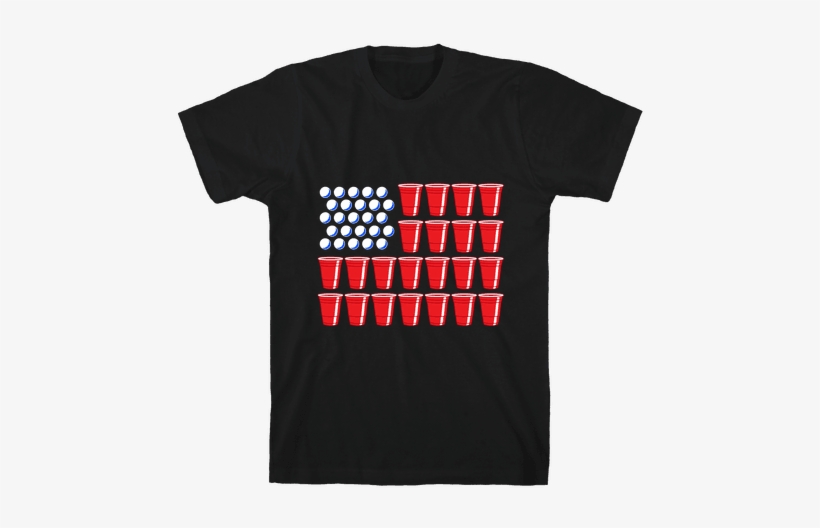 Beer Pong Flag Mens T-shirt - Green Day Mural, transparent png download