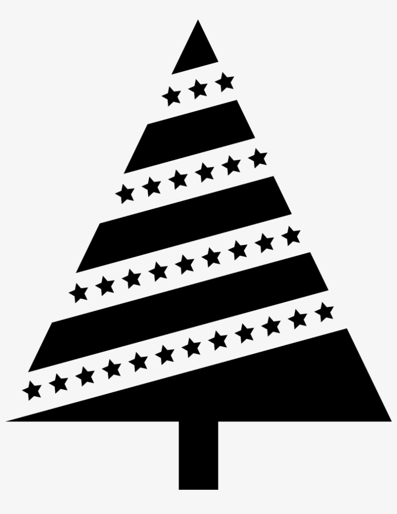 Christmas Tree With Stars - Christmas Tree, transparent png download