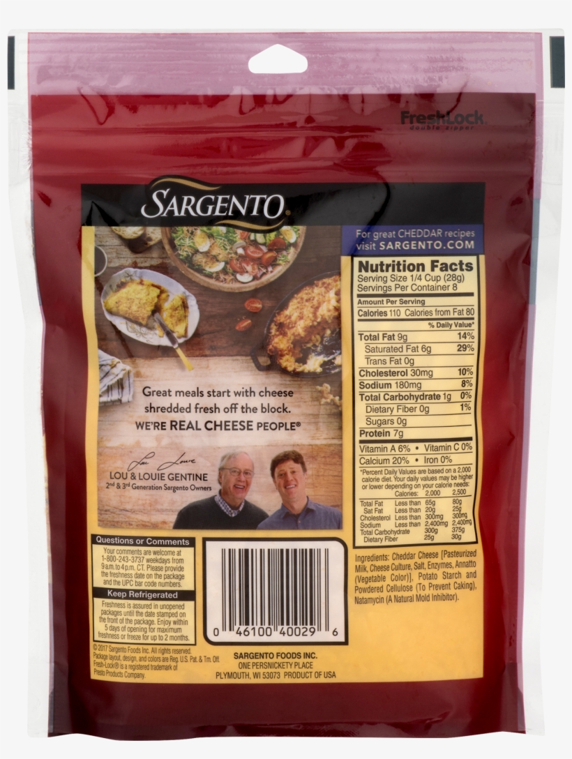 Sargento® Shredded Sharp Cheddar Cheese - Ben & Jerry's Ice Cream, Cherry Garcia - 1 Pt Tub, transparent png download