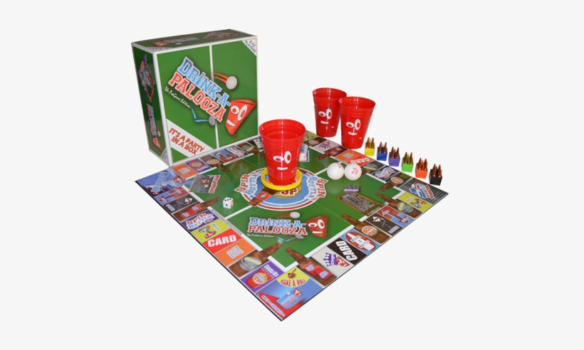 A Ping Pong Ball Into The Drink Cup From Roughly A - Drink-a-palooza Board Game Drinking Games Adult Games, transparent png download