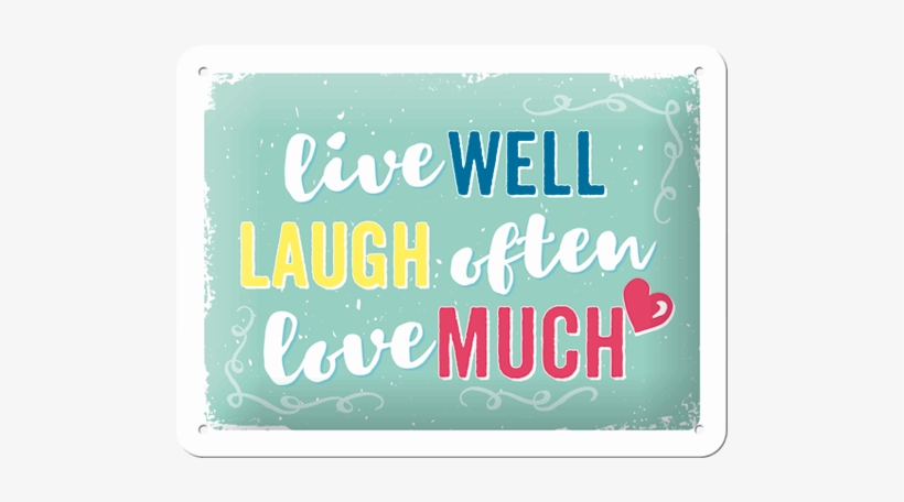 Live Laugh Love - Tin Sign: Live Laugh Love, 20x15cm., transparent png download