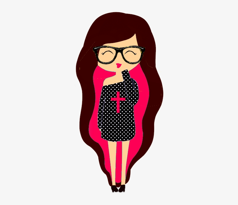 Drawing, Hipster, And Glasses Image - Imagenes De Una Muñequita, transparent png download