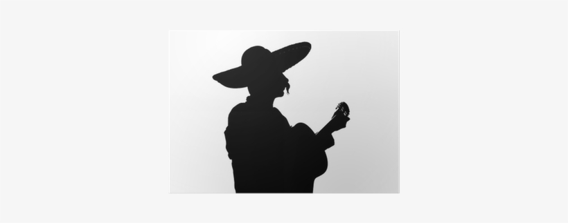 Charro Mariachi Playing Guitar Backlight Silhouette - El Impacto Ecosociocultural Y Turistico Del Mariachi, transparent png download