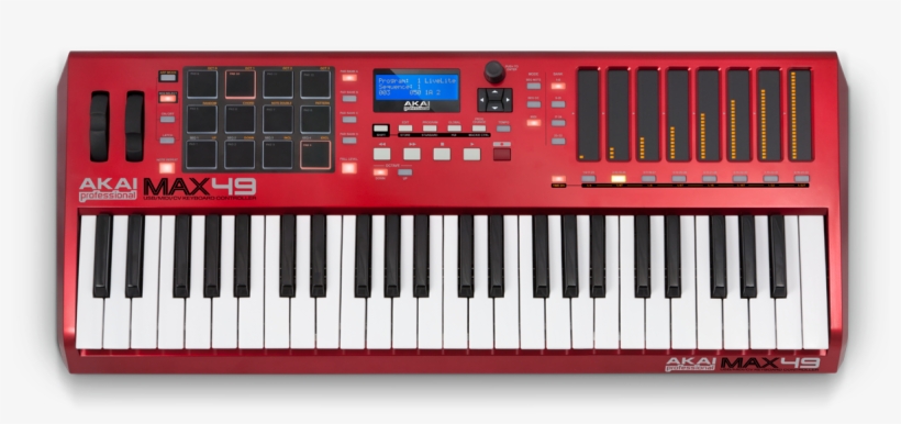 Max49 Ortho Web Medium - Akai Max Professional 49 Red, transparent png download