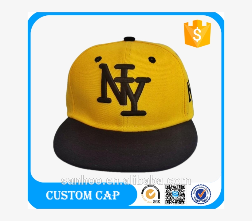 Custom Logo New York Snapback Hat Wholesale Flat Brim - T-shirt, transparent png download