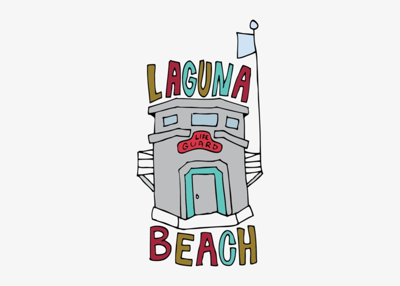 Lifeguard On Duty Signs Clipart - Laguna Beach Lifeguard Tower Drawing, transparent png download