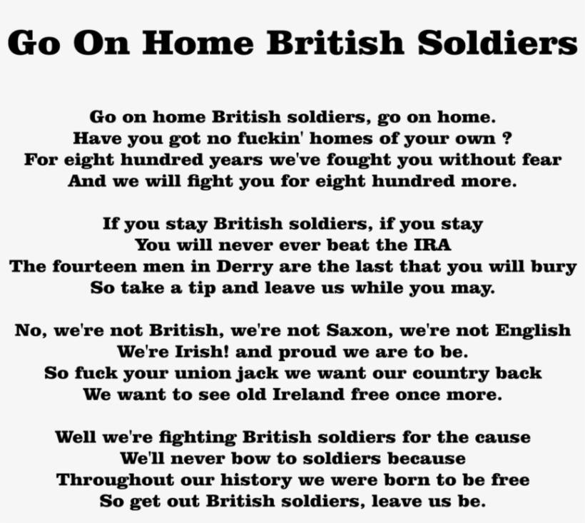 Go On Home British Soldiers Lyrics Tshirt Market PNG Image Transparent PNG Free Download on Go On Home British Soldiers Lyrics Tshirt Market PNG Image Transparent PNG Free Download on