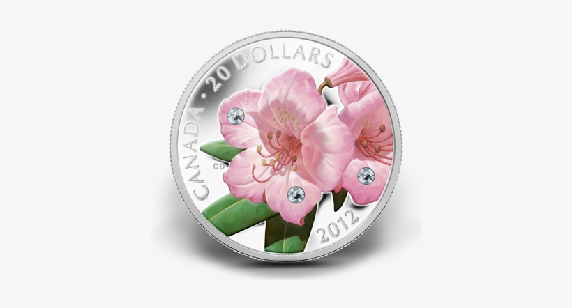 2012 Fine Silver 20 Dollar Coin - Rhododendron, transparent png download