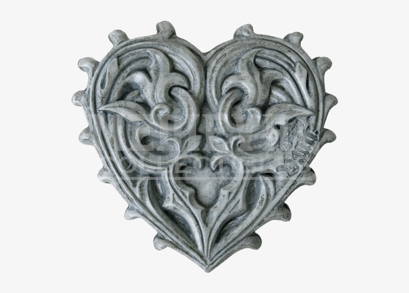 Item - Alchemy Gothic Vintage/gothic Heart Compact Mirror, transparent png download
