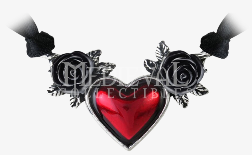Blood Heart Pendant And Necklace By Alchemy Gothic - "blood Heart Necklace", transparent png download