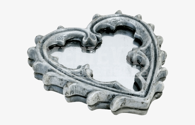 Item - Alchemy Gothic Vintage/gothic Heart Compact Mirror, transparent png download