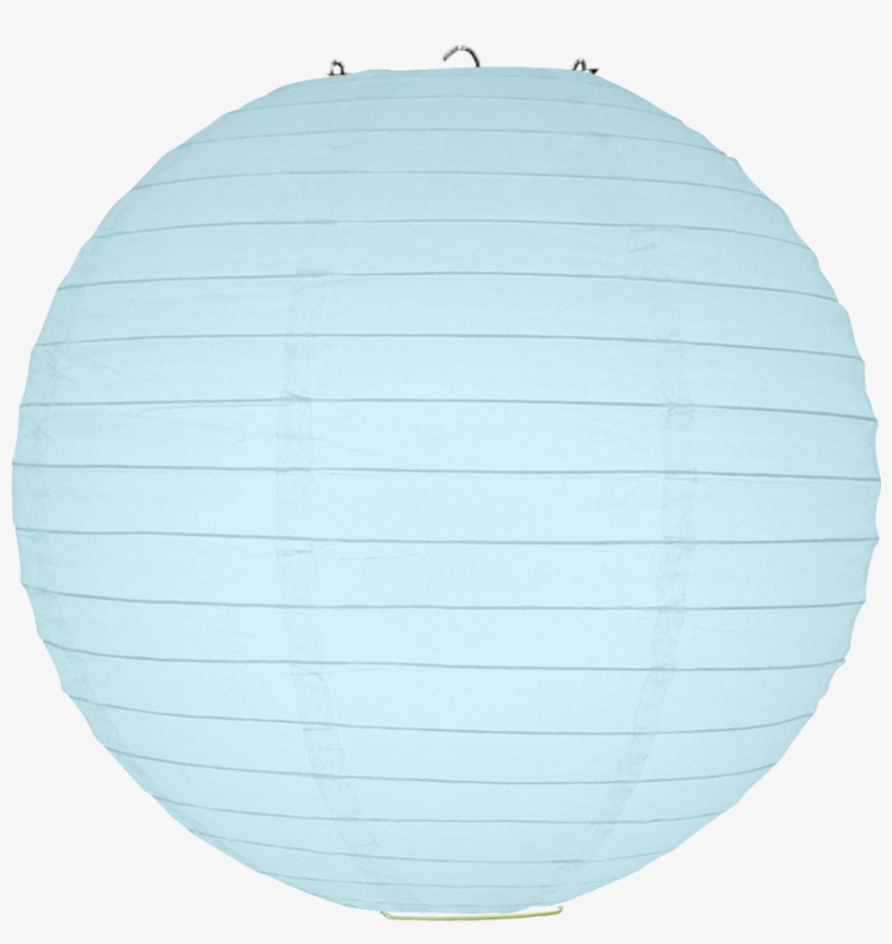 Baby Blue Ribbed Paper Lanterns - Paper, transparent png download