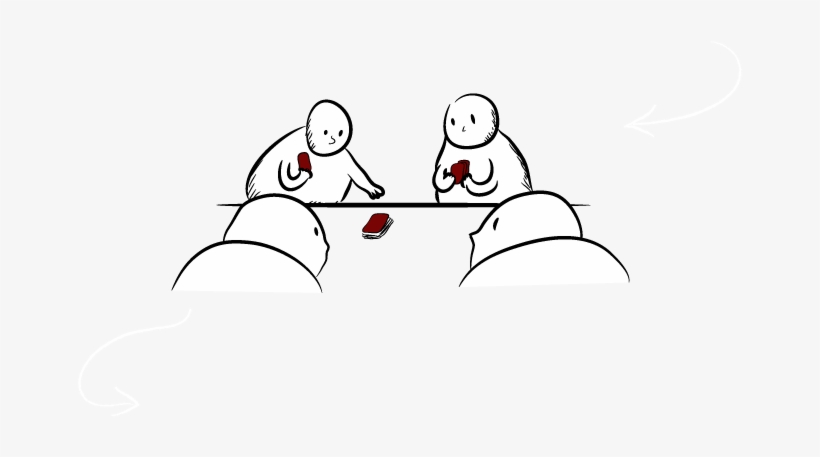 You Put The Cards Face Down On The Table And Take Turns - Cartoon, transparent png download