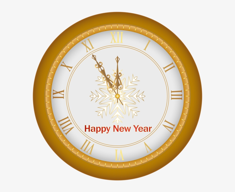 Happy New Year Clock Gold Clip Art Image - Renewed Presbyterian Church In Brazil, transparent png download